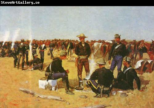 Frederick Remington A Cavalryman's Breakfast on the Plains